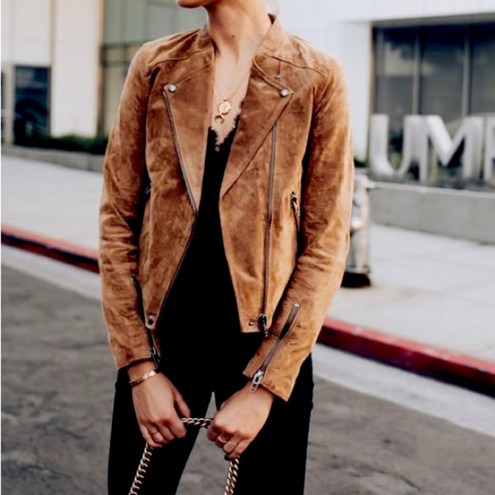 Blank NYC 🤎 Suede Moto Jacket